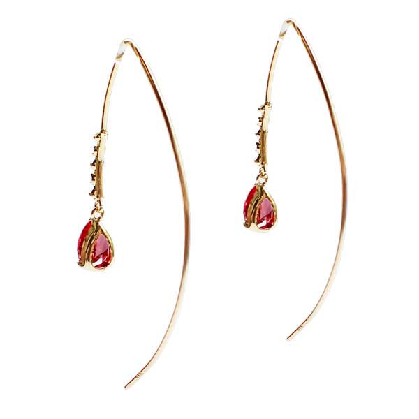 Padparadscha Sapphire Earrings 02
