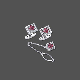 Alexandrite Cufflinks & Tie tack